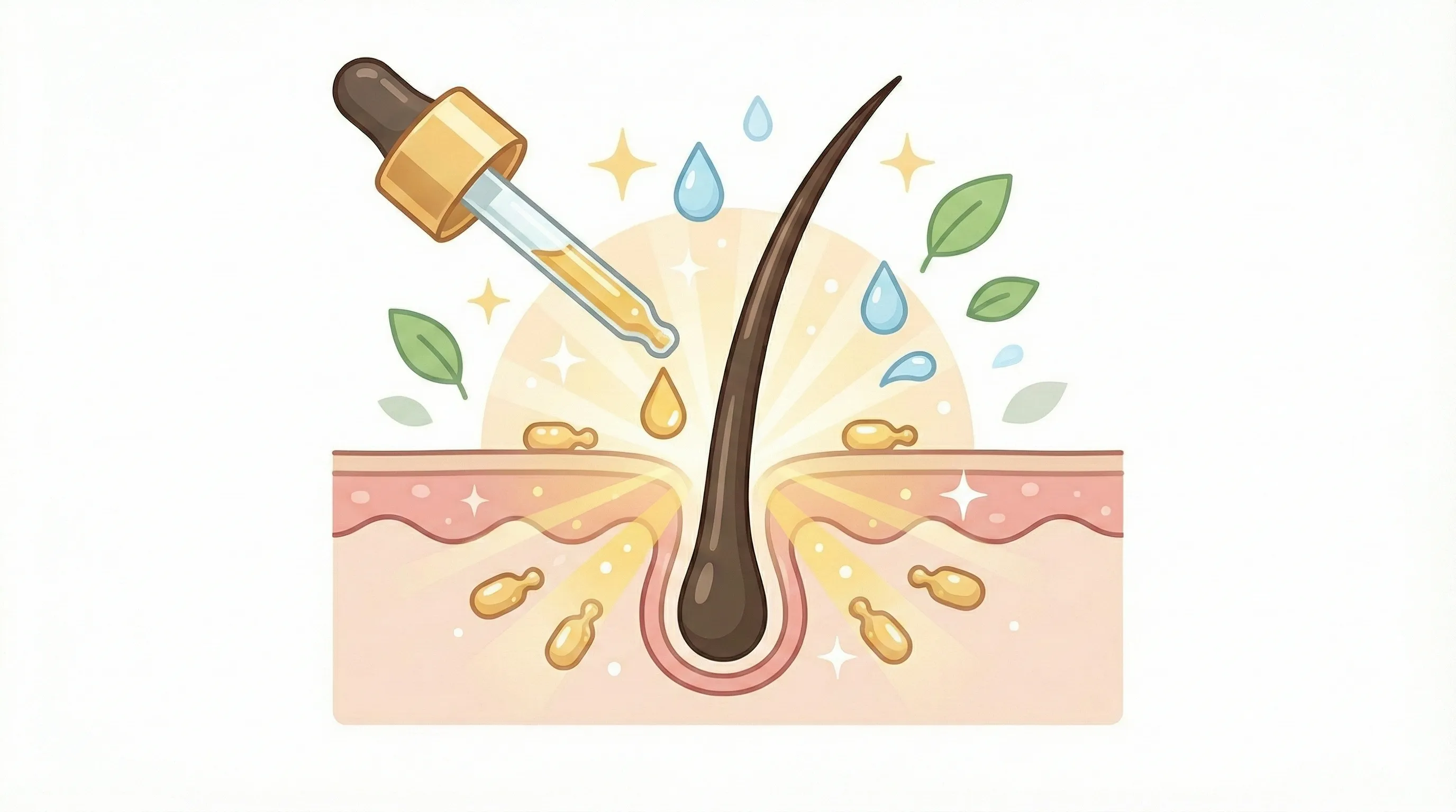 스케일링을 마친 두피에 고농축 영양 앰플을 도포하는 모습