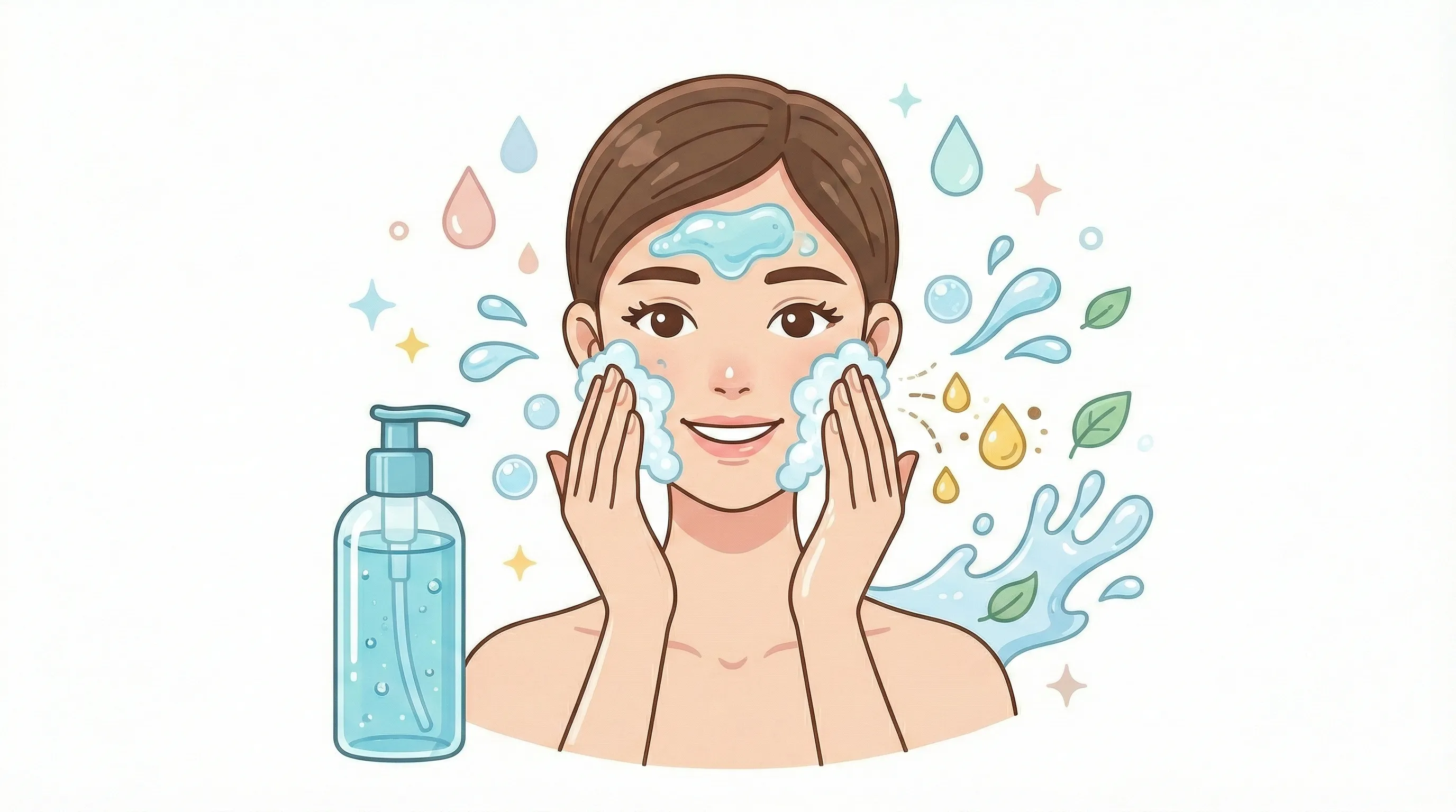 모공 속 피지를 씻어내는 산뜻한 젤 클렌저